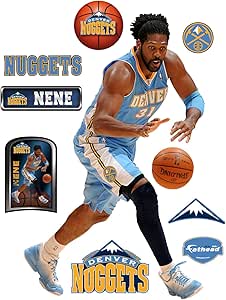 Amazon.com : Fathead NBA Denver Nuggets Nene : Sports Fan ...