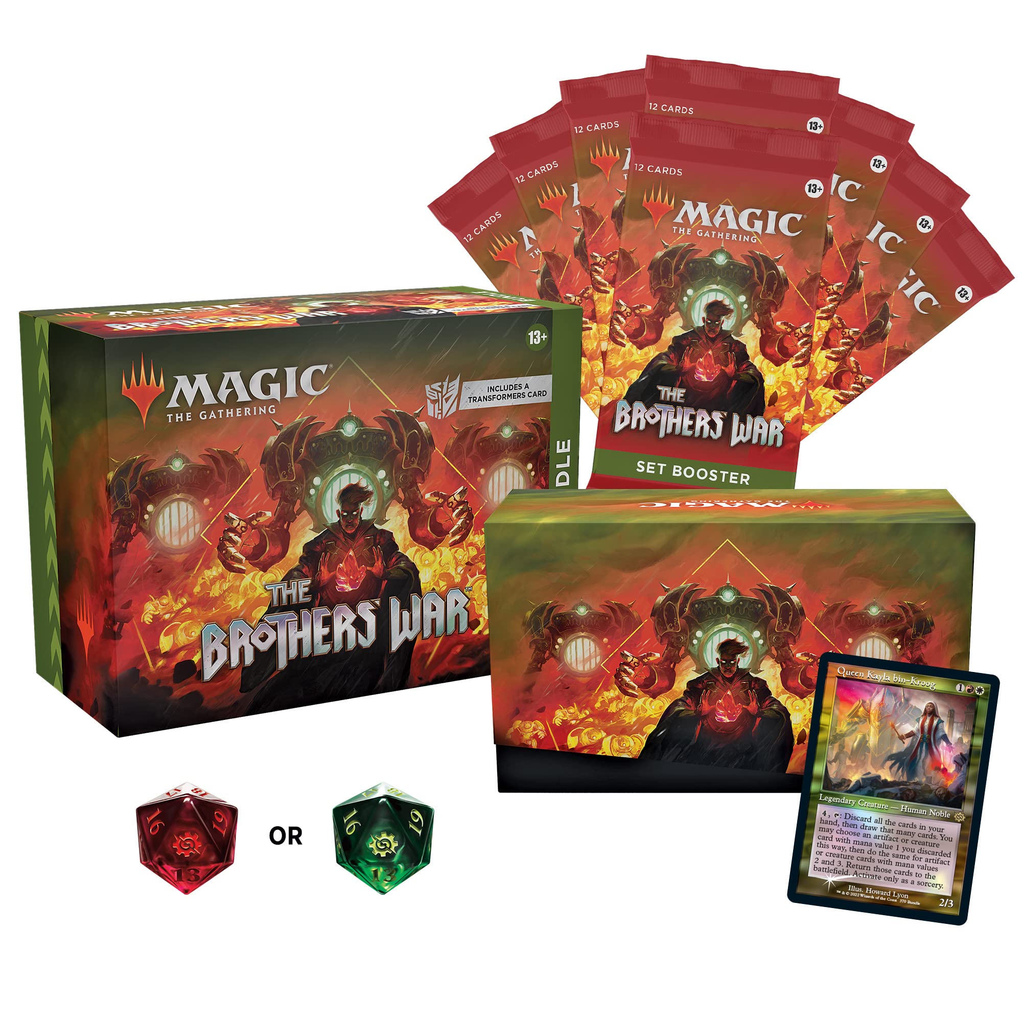 Magic: The Gathering The Brothers War Bundle, 8 Set Boosters Plus Accessories, D03080000, Multicolor for ages 13+
