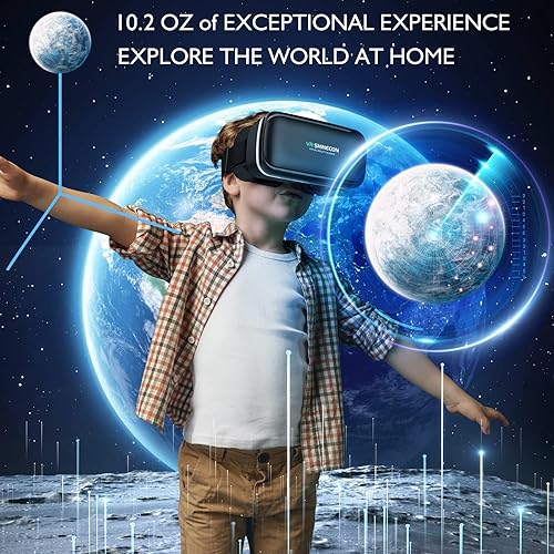 VR SHINECON Headset Glasses[Blu-ray] High-end Version of The