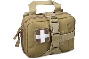 LIVANS Tactical EMT Pouch, Rip Away Molle Medical Pouches IFAK Tear-Away First Aid Kit Emergency Survival Bag for Travel Outdoor Hiking