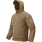 TACVASEN Men's Tactical Fleece Jacket Heavyweight Military Hoodie with 6 Pockets Winter Warm Coats Windproof Outdoor