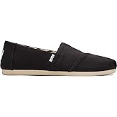 TOMS Women's Alpargata Recycled Cotton Canvas Slip On Sneaker Black Recycled Cotton Canvas