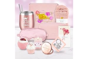 ROAGAIN 21st Birthday Gifts for Women, Happy Birthday Gifts Basket for 21st Women, Insulated Tumbler Birthday Gifts for Her, Unique Gift Set for Women, Best Friends, Sister, Wife, Girlfriend, Bestie, Female