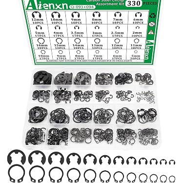 Retaining Ring Set 325PCS 304 Stainless Steel Retaining Ring Kit - 15 ...