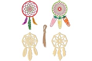 SEEHAN 40Pcs Wooden DIY Dream Catchers Kits for Kids Girls Womens Decorative Hanging Ornaments to Paint, Spring Decorations Dream Catchers for Home Easter Decorations Easter Ornaments for Tree Home Decor