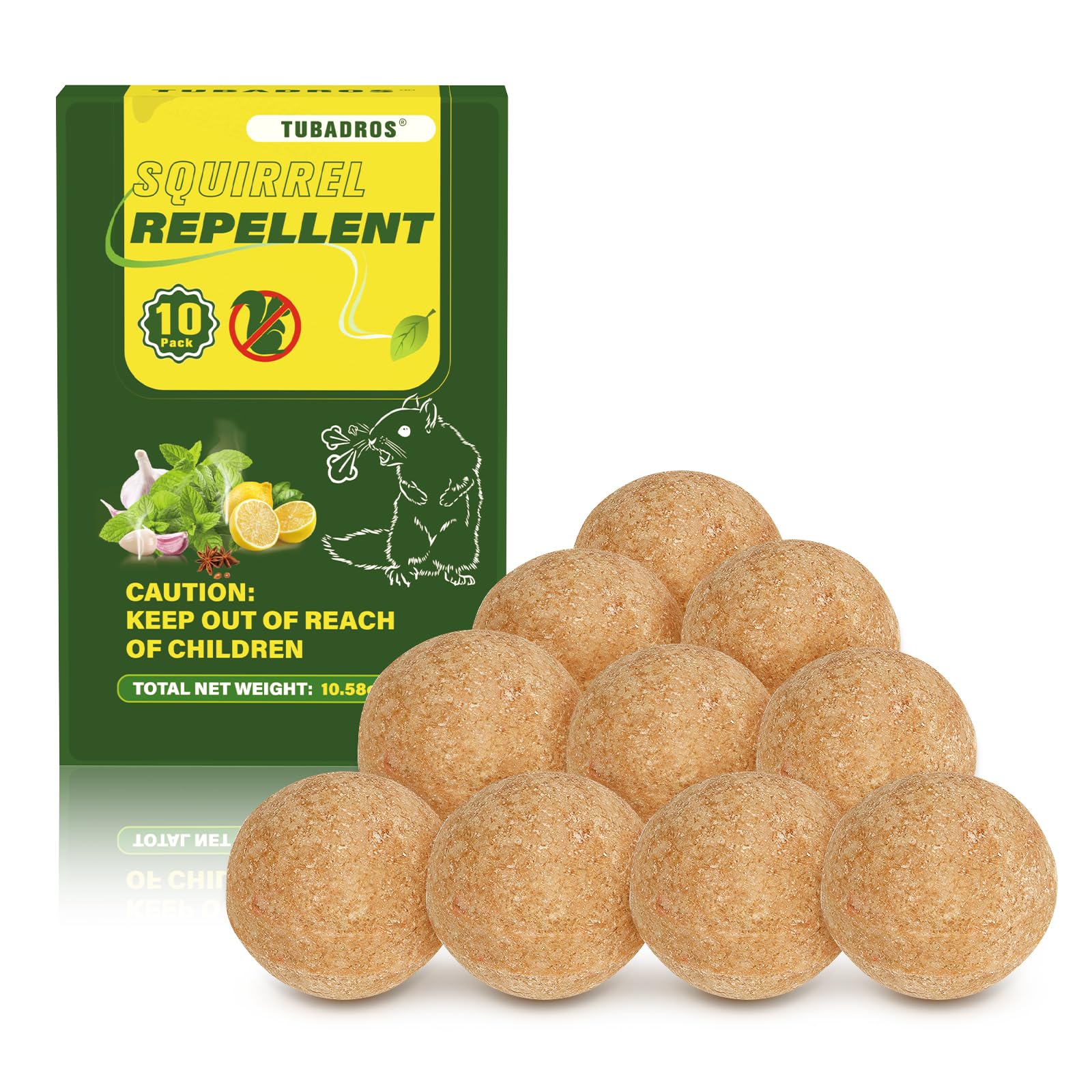 Photo 1 of 10 Pack Squirrel Repellent, Peppermint Oil to Repel Squirrel, Squirrel Repellent for Cars, Plants Garden, Outdoor Use