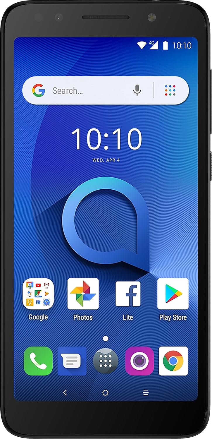 Alcatel 1X Unlocked Smartphone (AT&T/T-Mobile) - 5.3" 18:9 Display, Android  Oreo (Go Edition), 8MP Rear Camera, 4G LTE - Dark Gray (U.S. Warranty)