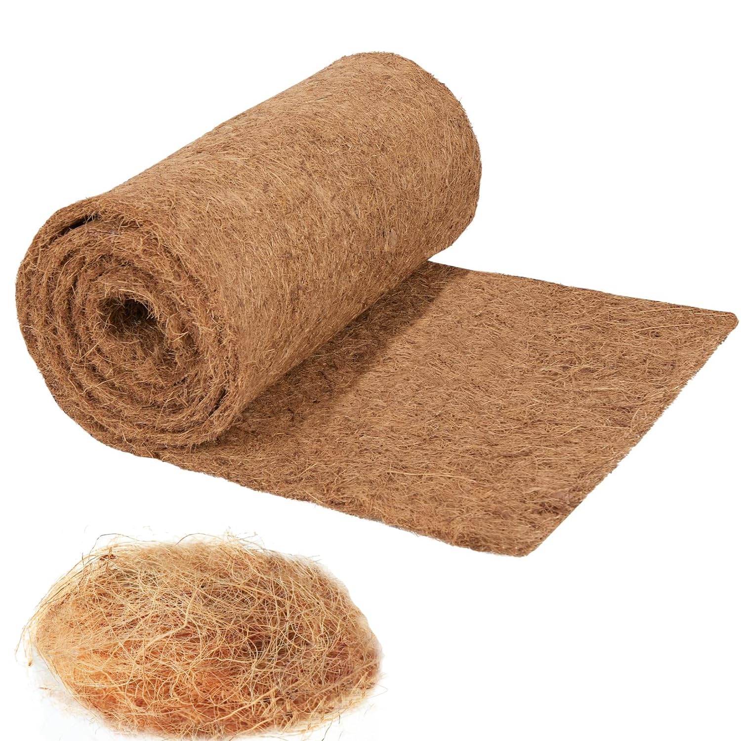 Ompinda Coco Liner Roll, Coconut Liners for Planters,Natural Coco Mats for Animal Pet Pad,Coconut Coir Liner Sheets for Wall Planter Basket (Easy to Cut) (20 * 100 cm)