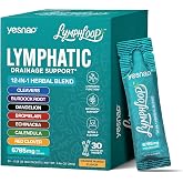 Yesnap Lymphatic Drainage Support Liquid Supplement, 12-in-1, 30 Packs | 12-in-1 Herbal Blend with Cleavers, Burdock, Dandelion, Echinacea &amp; Red Clover | Sugar Free | Made in USA | GMP Certified