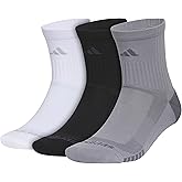 adidas mens Tech High Quarter Socks (3 Pairs) Performance & Training
