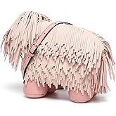 Lyuxhetaokdiq Women PU Leather Unique Novelty Dog Shaped Crossbody Shoulder Bag Handbag Purse
