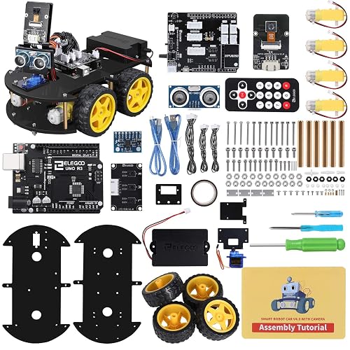Arduino Kit Bahrain ELEGOO UNO R3 Smart Robot Car Kit V4 for Arduino Robotics for Kids Ages ...