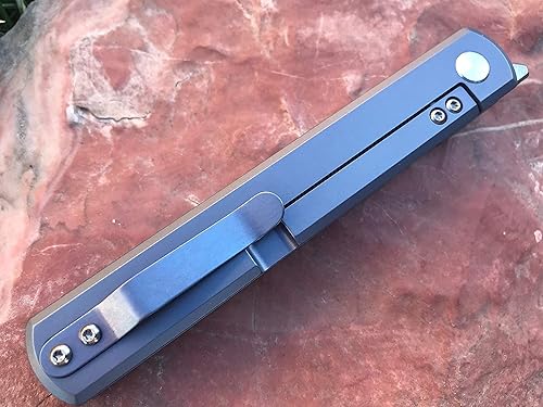 Higonokami Pocket Knife - Titanium, D2 Steel, Kyoko Blue