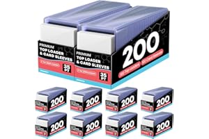 ZENOWICK 2000 Card Sleeves Top Loaders for Cards, 3" x 4" Hard Plastic Toploaders, Baseball Card Protectors, Trading Card Holder for Football Sports Cards (1000 Toploaders + 1000 Penny Sleeves)