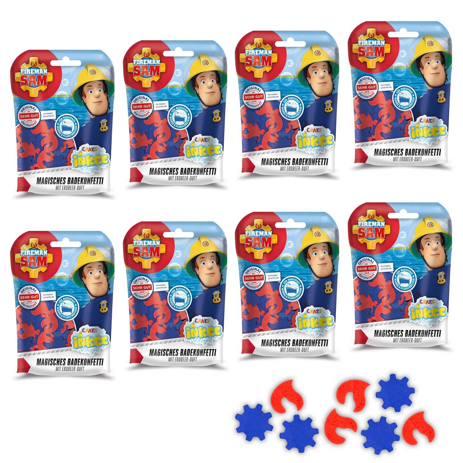 CRAZE INKEE Magic Scented Bath Confetti Fireman Sam Bathing Fun for Kids 12499