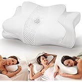 Cozyplayer True Cooling Cervical Neck Pillow for Pain Relief, Ergonomic Side Sleeper Pillow for Neck Support, Odorless Orthopedic Contour Memory Foam Pillows, Bed Pillow for Back Stomach Sleeper