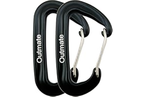 Outmate 12kN Heavy-Duty Carabiner Clips - Durable, Lightweight Aluminum Alloy Carabiners for Hiking, Camping, Keychains, Dog Leashes, Hammocks & More