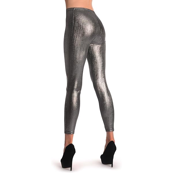 Shiny Silver Dots - Silver Leggings at Amazon Women's