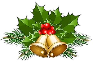 NOSTALGIA DECALS Christmas Holiday Bells Wall Decor 14" x 9" Decal