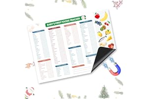 Baby First Foods Tracker Magnet – 101 Before One Dry Erase Chart for Fridge, Daily Baby Food Log & Checklist, Reusable Activi