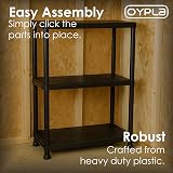 Oypla 3 Tier Black Plastic Heavy Duty Shelving Racking Storage Unit view 5