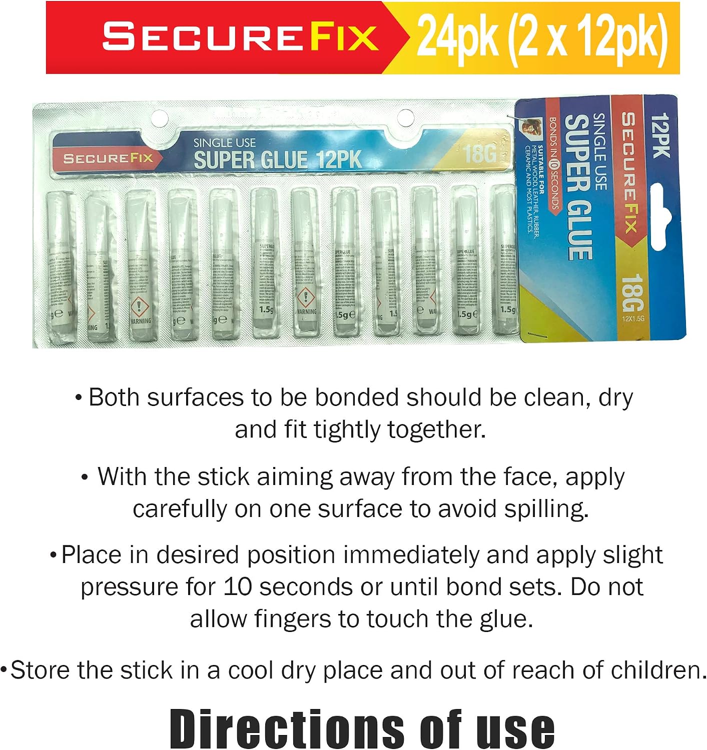 FERRIS Super Glue 20 Pack, Extra Strong Fast-Dry Formula, 10-Second Cure, 1.5g Tubes - Image 5