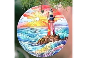 Touber Christmas Ornament, Lighthouse Christmas Decoration, Christmas Tree Ornaments, Holiday Decor, Christmas Keepsake, Lighthouse Lover Gifts