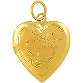 LIFETIME JEWELRY Two Hearts Locket Necklace That Holds Pictures 24k Gold Plated