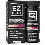 Easy Keto Ketone Testing Strips: for Urinalysis 150 High Grade Test Sticks Accurately Measure Urine Level for Ketones…