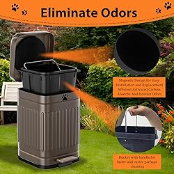 Kopuncare Dog Poop Trash Can Outside, 5L/1.3Gal