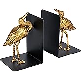 Creative Co-Op Decorative Cast Iron Bird Bookends, Gold, Set of 2