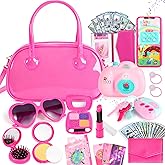 Little Girls Purse, Toddler Purse Pretend Makeup Girl Toys, Pretend Play Toy Kids Purse Gifts Toys for 3 4 5 6 7 8 Year Old G
