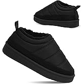 Hurley Kids Moses Slippers - Fleece-Lined Winter Kids Slippers, Cozy House Shoes, Durable everyday Wide Toe comfort Winter Clogs for Boys & Girls