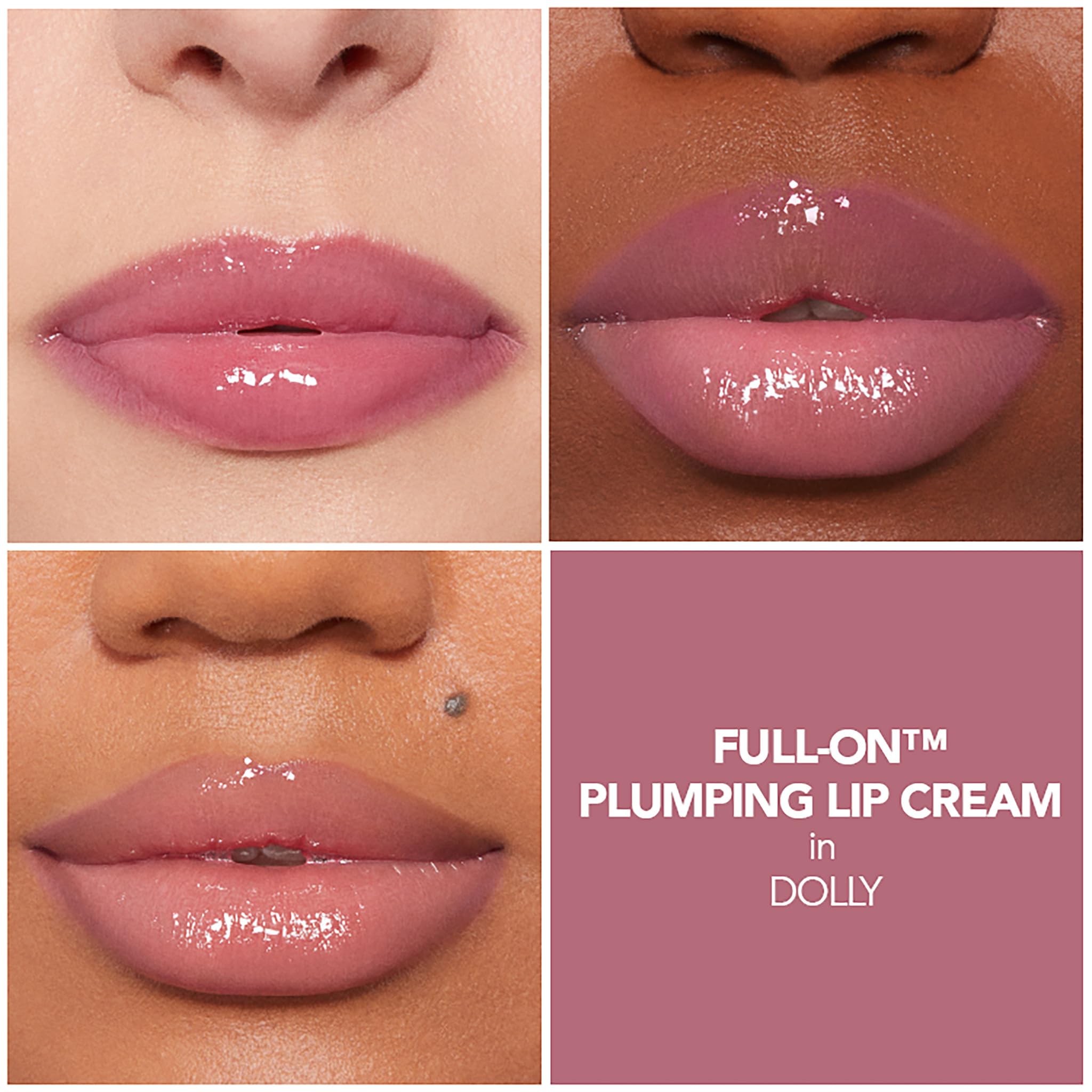 BUXOM Full-On Plumping Lip Cream, Hydrating Lip Plumper Gloss with Peptides & Hyaluronic Acid, High-Shine Tinted Formula for Fuller, Softer Lips, Cruelty-Free