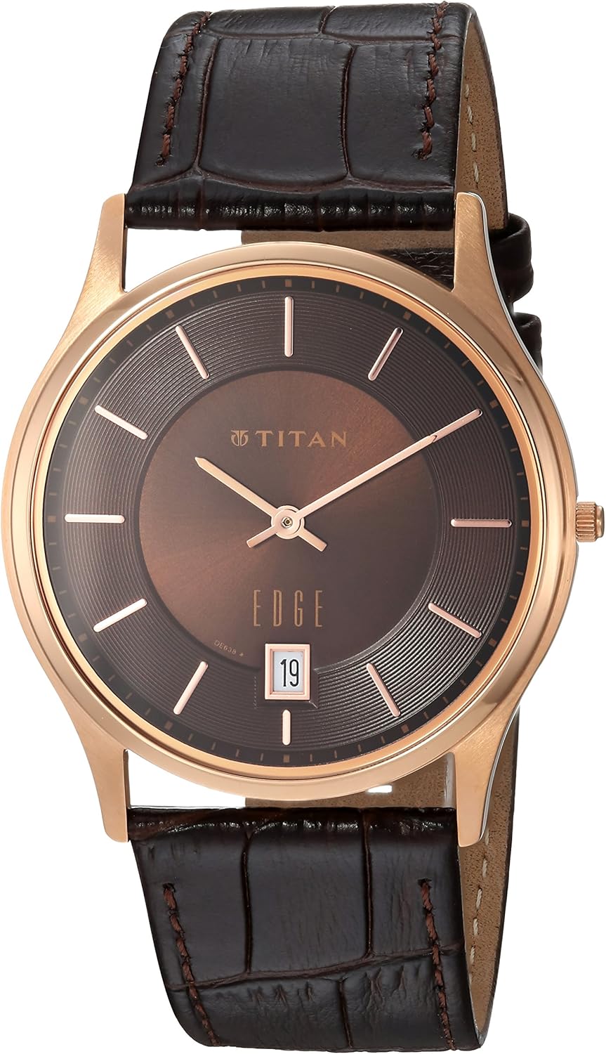 Titan Edge Men’s Designer Watch Quartz, Water Resistant
