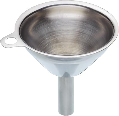 KitchenCraft Stainless Steel Mini Funnel 5.5 cm Side Handle Loop