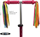 Micro Eco Scooter Ribbons Rainbow 30 Strands Handlebar Tassels view 4
