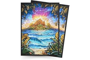 Arcane Fortress MTG Card Sleeves – 100 Count | Ultra-Durable Matte Art Card Sleeves for Intense Shuffling | Premium Fit for Magic: The Gathering Cards | Standard Size Wear-Resistant MTG Sleeve - Blue