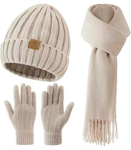 SATINIOR 6 Pcs Winter Knit Beanie Hat Scarf Touchscreen  display picture 3