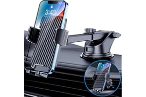 BIPOPIBO Car Phone Holder Mount Phone Mount for Car Dashboard Windshield Air Vent Universal Cell Phone Automobile Cradles Hands-Free Phone Stand for Car Fit iPhone Android