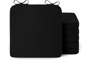 AddGrace Square Chair Cushions for Dining Chairs 6 Pack Non Slip Seat Cushions for Kitchen Chairs Indoor Thick Dining Room Ch