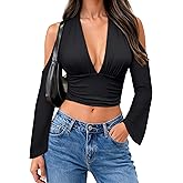 Womens Deep V Neck Halter Irregular Open Back Tank Tops Tie Backless Asymmetrical Hem Flowy Tops