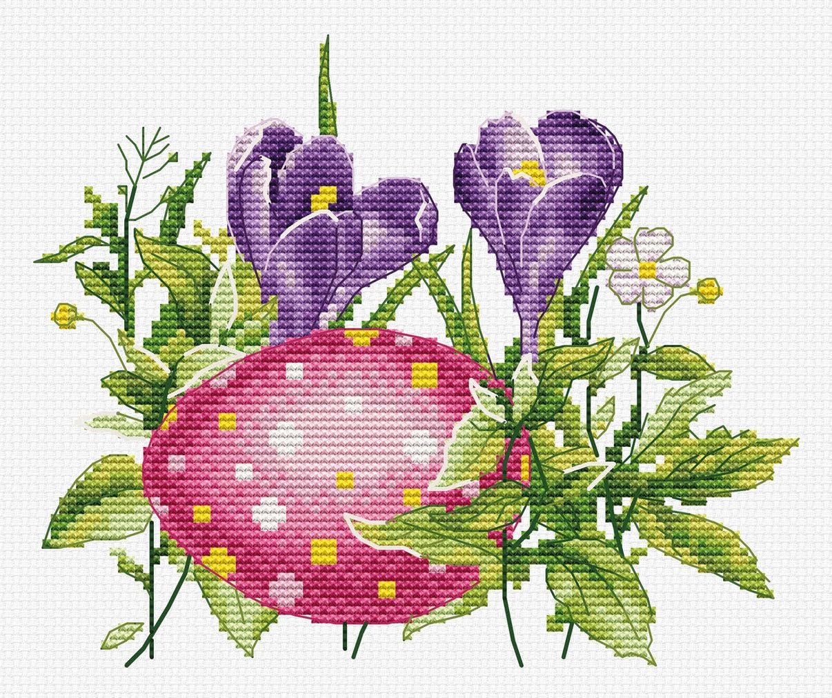 Luca-S Cross Stitch Kit Easter Egg, B1405, Counted Cross Stitch Kit for Adults, Needlecraft and Embroidery Kit — image 1