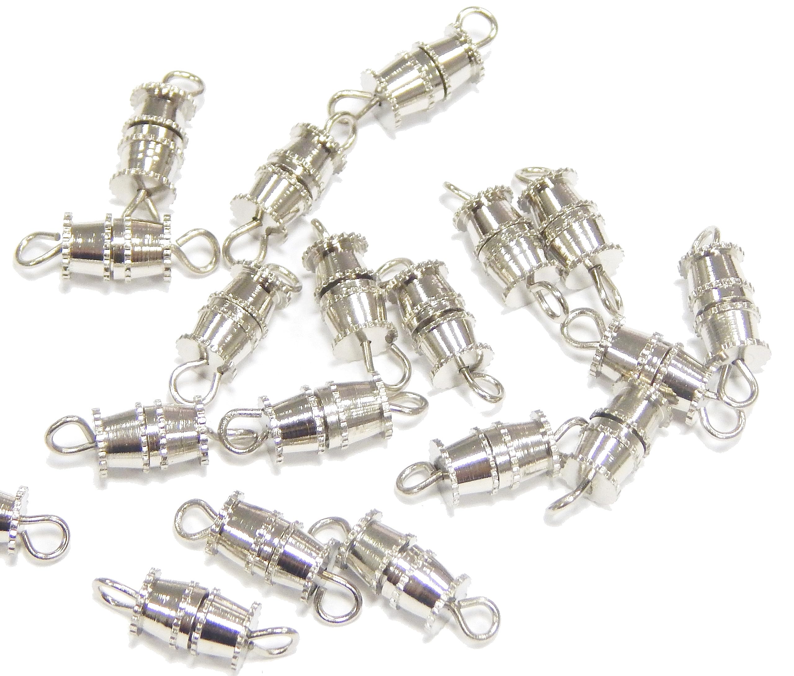 Screw Clasp Metal Clasp Jewellery Clasp Chain Clasp Jewellery Clasps Chain Clasp Connector Tibetan Silver Colour 15 mm Pack of 20