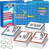 Torlam Math Flash Cards + Math Board, Multiplication Flash Card Times Table Chart, Math Manipulatives Division, Addition, Subtraction Games Toys for Kids, 1st, 2nd, 3rd, 4th, 5th, 6th Grade
