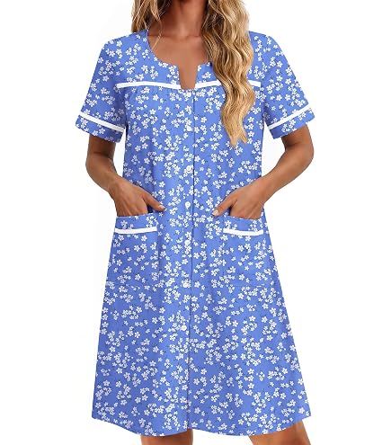 cotton house dress with pockets The | 100% Maternity & Nursing-Friendly Made from breathable 100% cotton cambric 7 Organic Cotton House Dresses