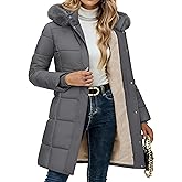 YUCOLEN Long Winter Coats for Women Fleece Lined Sherpa Puffer Jackets with Hood Pockets Zip Warm Thicken Parka Coat