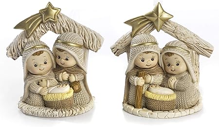 Idee Regalo Natale Amazon.Paben Noel 2 Pezzi Gruppetto Nativita Presepe Simpatico In Resina Cm 9 Idea Regalo Natale Amazon It Casa E Cucina