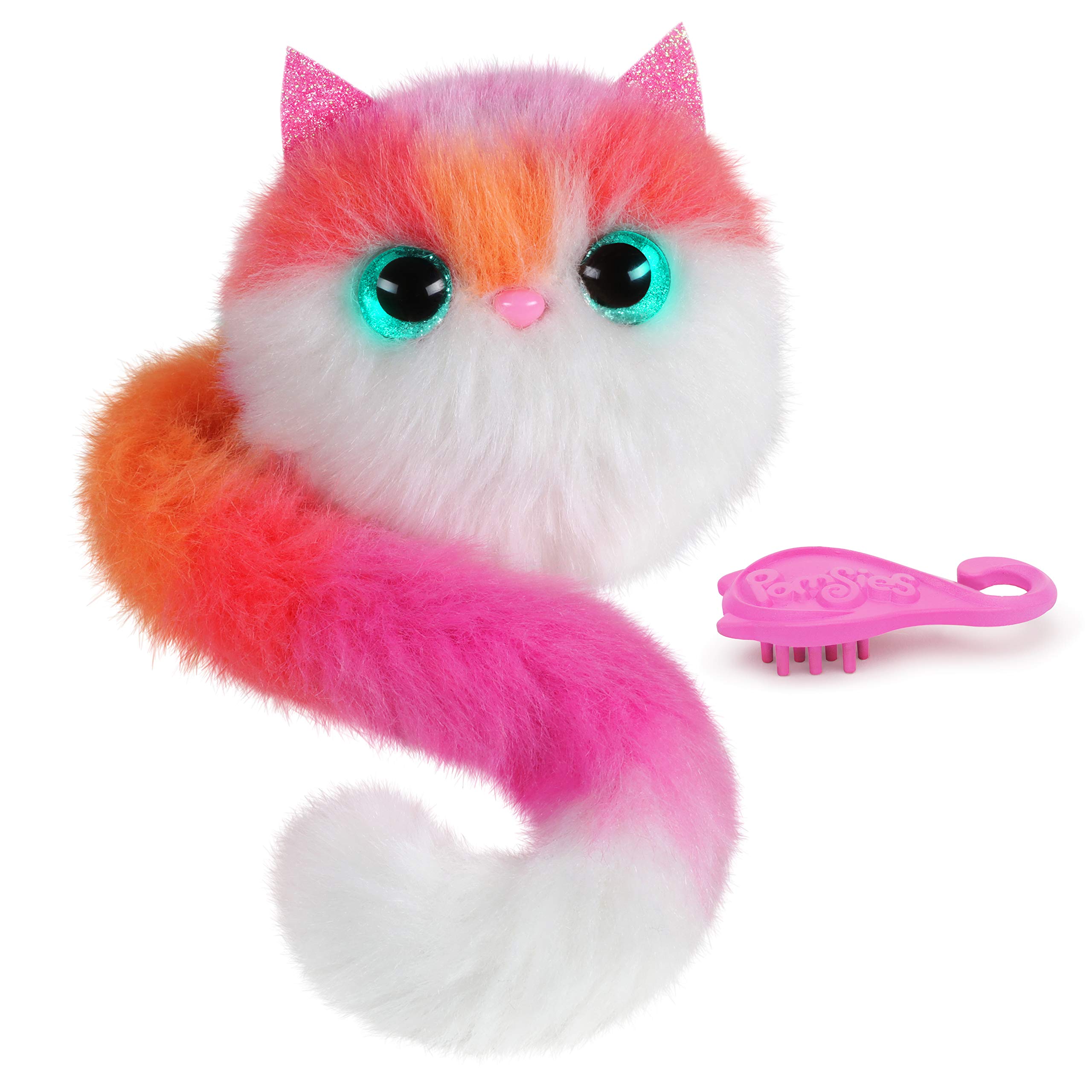 Pomsies Bandai Trixie – Colourful Fox – Interactive Cuddly Toy that Attaches Anywhere – SK18041