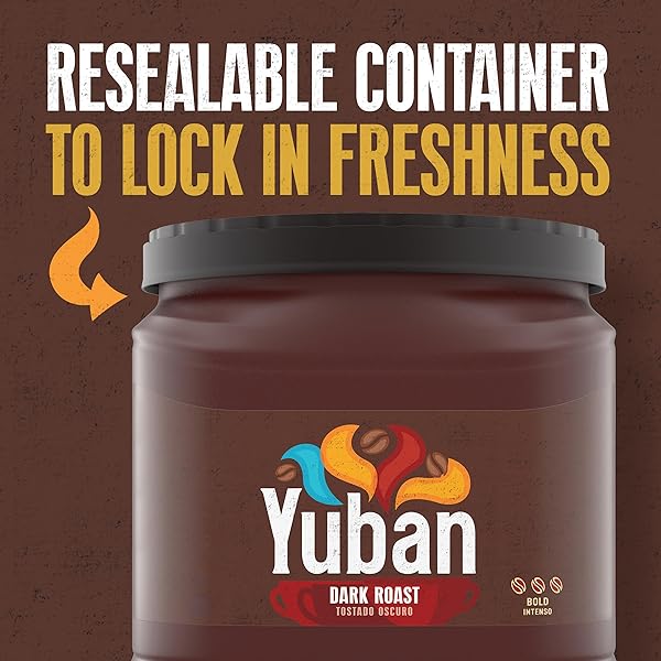 YUBAN DARK ROAST BOLD GROUND COFFEE, 25.3 OZ CANISTER